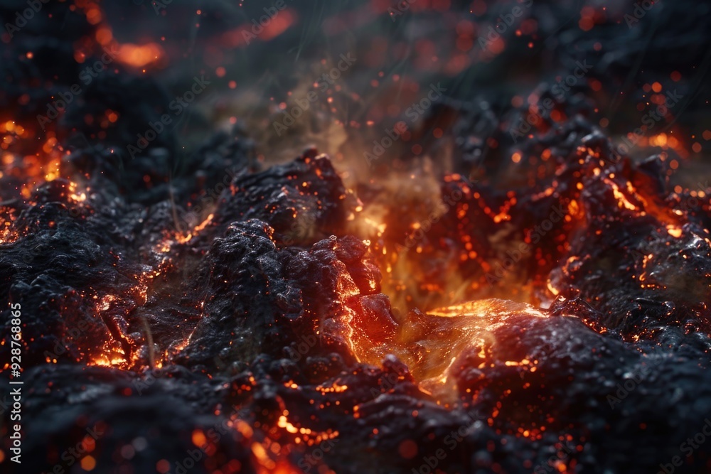 A close-up shot of a fire burning in the middle of an open field A close-up shot of a fire burning in the middle of an open field