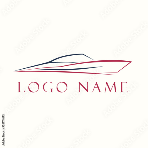 Speed boat Logo Design Template Vector Illustration 