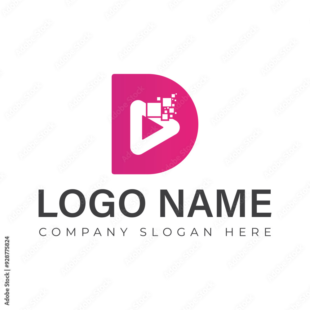 Media Play Logo Design Template Vector Illustration Media Play Logo Design Template Vector Illustration
