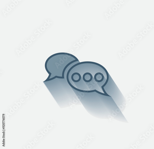 Vector dark color icon with shadow on light background