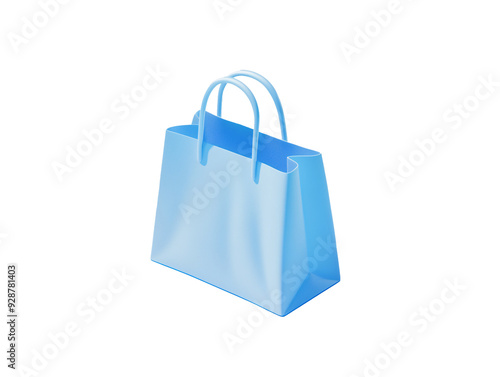 a blue bag with handles