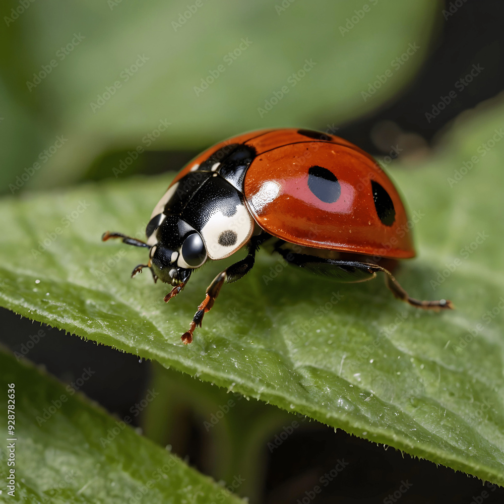Fototapeta premium ladybug on a leaf
