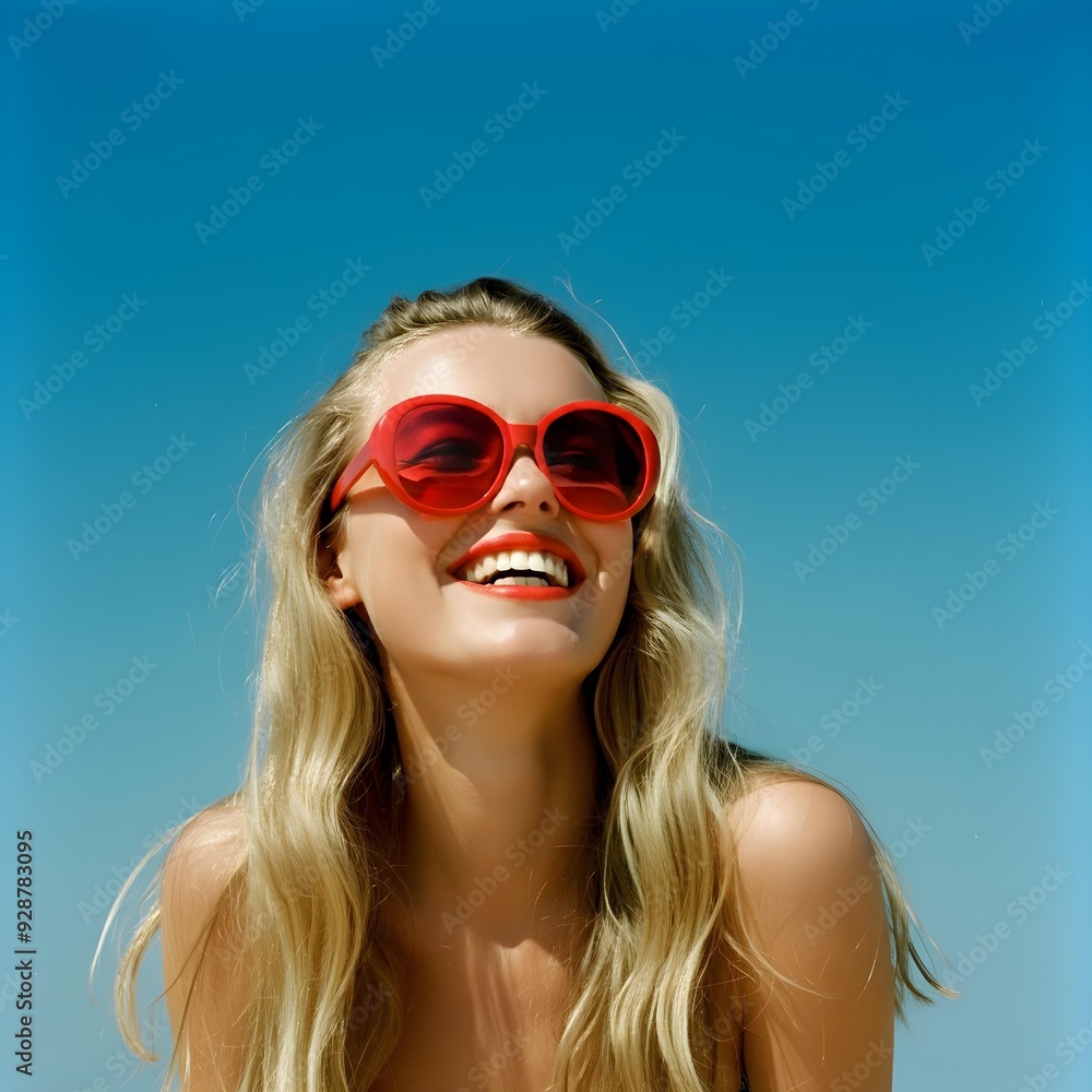 portrait of a woman in sunglasses on a sunny day portrait of a woman in sunglasses on a sunny day
