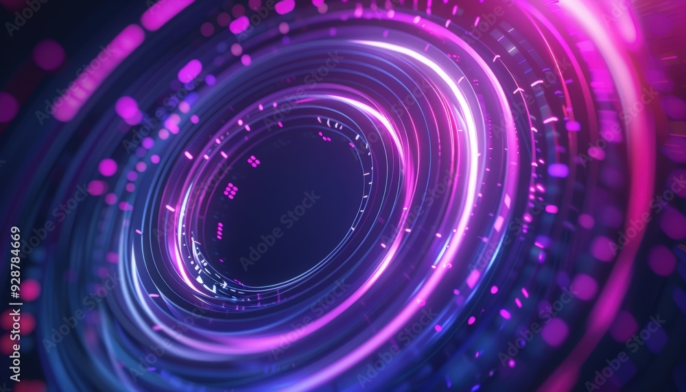 Obraz premium Abstract glowing circles
