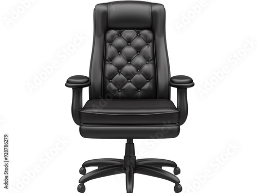 a black office chair with wheels