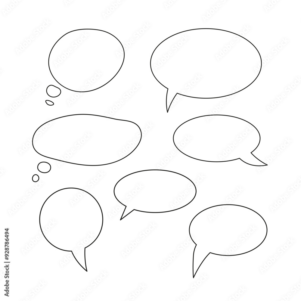 Speech Bubble set and Talk bubble. Cloud speech bubbles collection. Vector Format Speech Bubble set and Talk bubble. Cloud speech bubbles collection. Vector Format