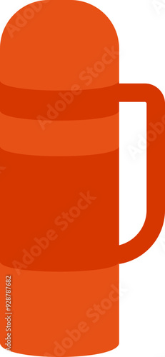 Thermos bottle icon. Flat style.