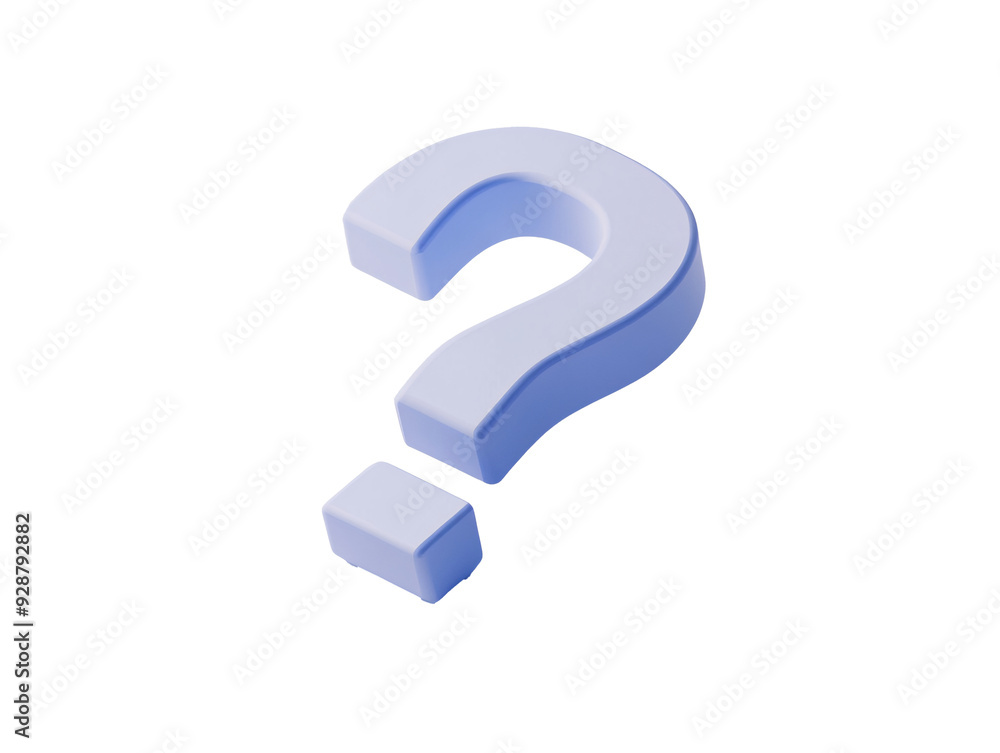 a blue question mark on a white surface a blue question mark on a white surface