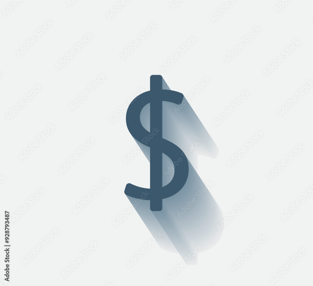 Fototapeta premium Vector dark color icon with shadow on light background
