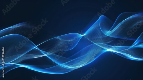 Abstract Blue Wave Background