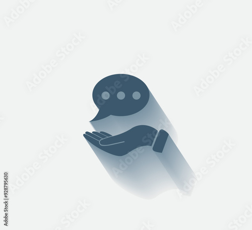 Vector dark color icon with shadow on light background