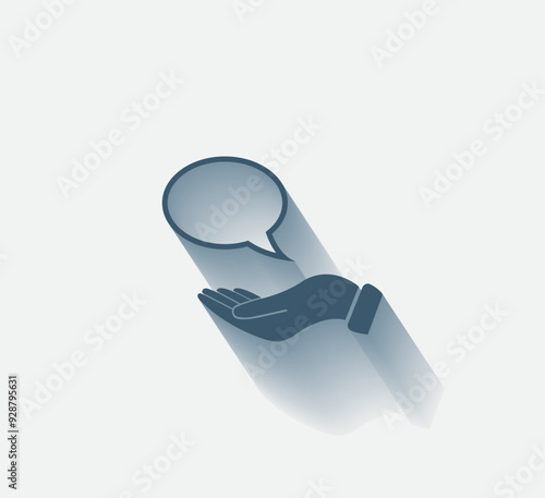 Vector dark color icon with shadow on light background