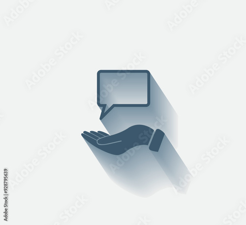 Vector dark color icon with shadow on light background