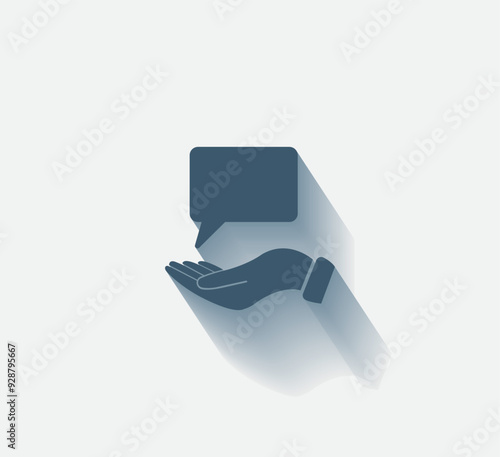 Vector dark color icon with shadow on light background