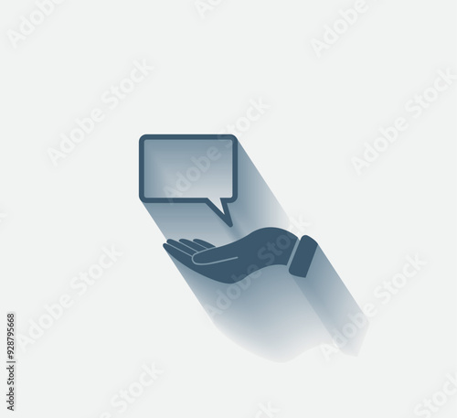 Vector dark color icon with shadow on light background
