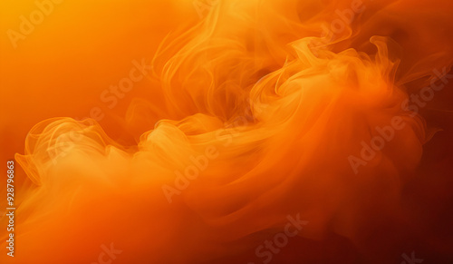 Abstract orange smoke background texture. AI generated.