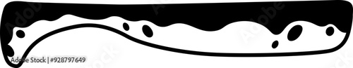 Fishing bait symbol. Silhouette icon.