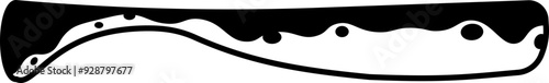 Fishing bait icon. Silhouette symbol.