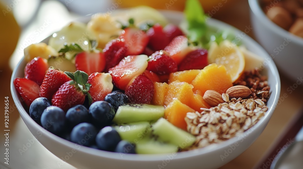 Healthy Breakfast Bowl with Fresh Ingredients Healthy Breakfast Bowl with Fresh Ingredients