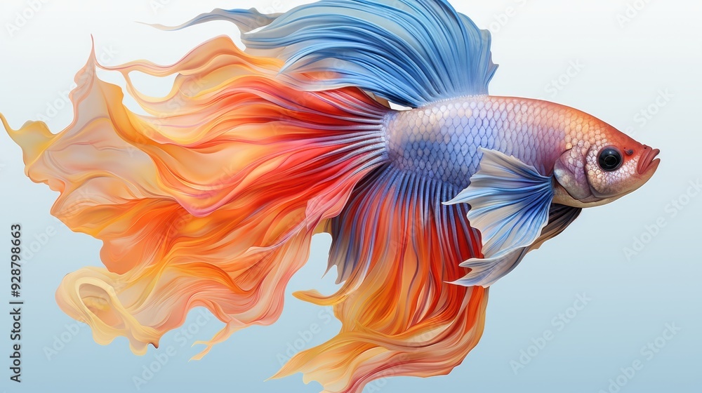 Fototapeta premium Colorful Siamese fighting fish art.
