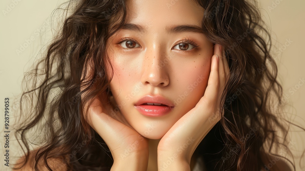 Young Asian beauty woman with curly long hair and 011 woman, beauty, hair, face, eyes, fashion, model, skin, makeup, glamour, brunette, closeup, lips, person, long, people, look, one, make-up, teen, Young Asian beauty woman with curly long hair and 011 woman, beauty, hair, face, eyes, fashion, model, skin, makeup, glamour, brunette, closeup, lips, person, long, people, look, one, make-up, teen,