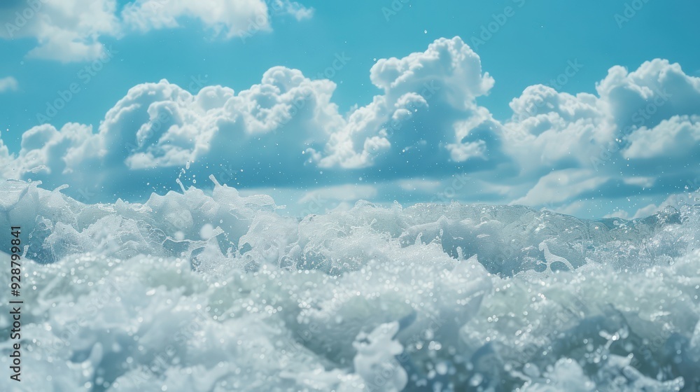 Beautiful storm Baltic sea in Sunny summer's day Beautiful storm Baltic sea in Sunny summer's day