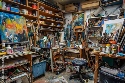 Artist's Messy Studio: An Inspiring Chaos