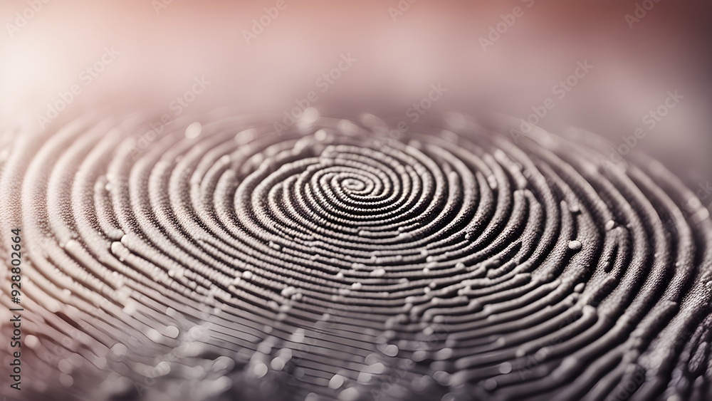 A close up of a fingerprint with a circular shape A close up of a fingerprint with a circular shape