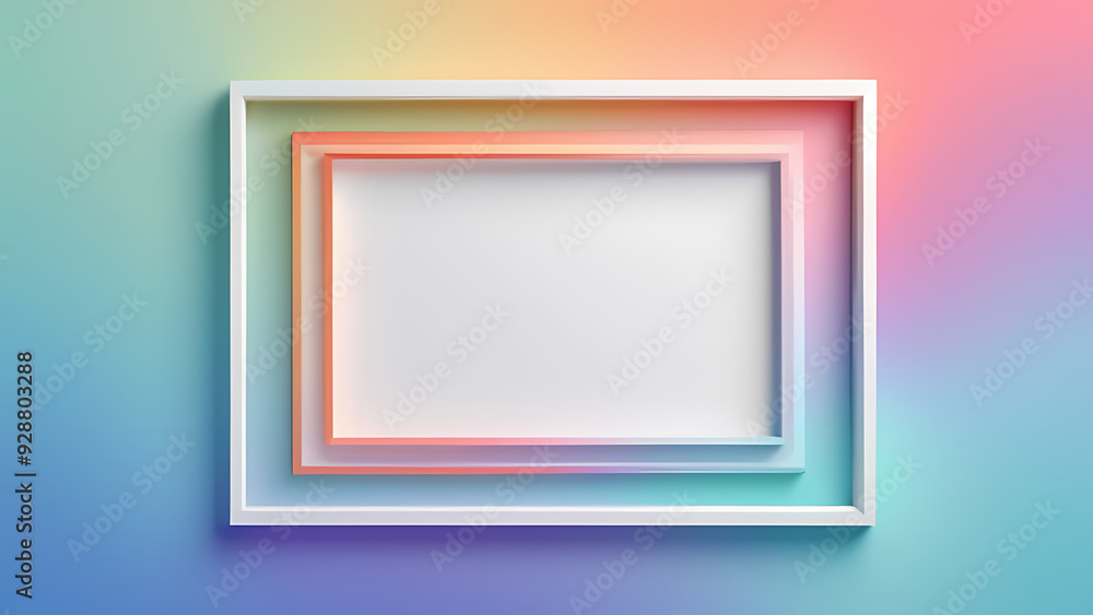 Abstract illustration featuring a central rectangular frame surrounded by soft, flowing lines and gradient color transitions Abstract illustration featuring a central rectangular frame surrounded by soft, flowing lines and gradient color transitions