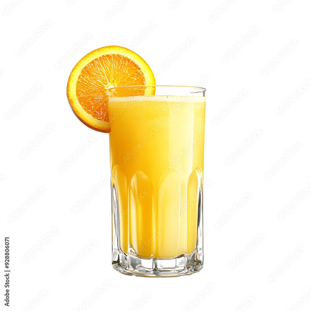 a glass of orange juice with a slice of orange a glass of orange juice with a slice of orange