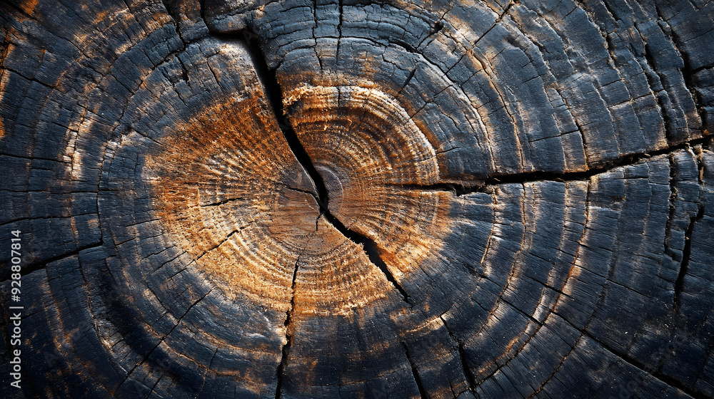 Fototapeta premium Polished wood grain with unique texture