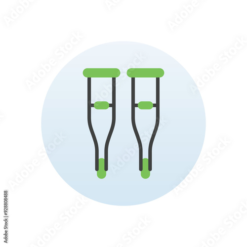 Crutches vector icon