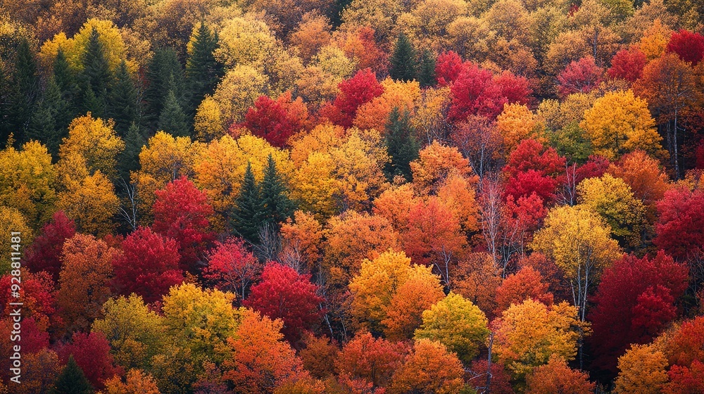 Spectacular Display of Autumn Colors in the Deep Forest during Peak Season Spectacular Display of Autumn Colors in the Deep Forest during Peak Season