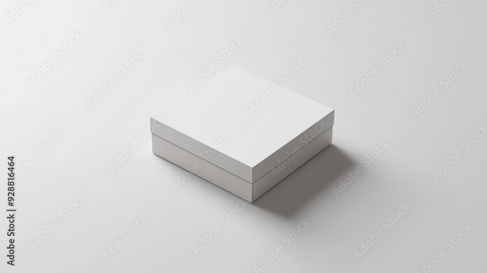 Isolated Blank Product Box Template with Subtle Shadows centered on a white background Isolated Blank Product Box Template with Subtle Shadows centered on a white background