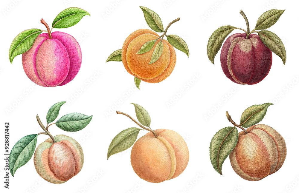 Embroidered Peach PNG with Transparent Cut Out Embroidered Peach PNG with Transparent Cut Out