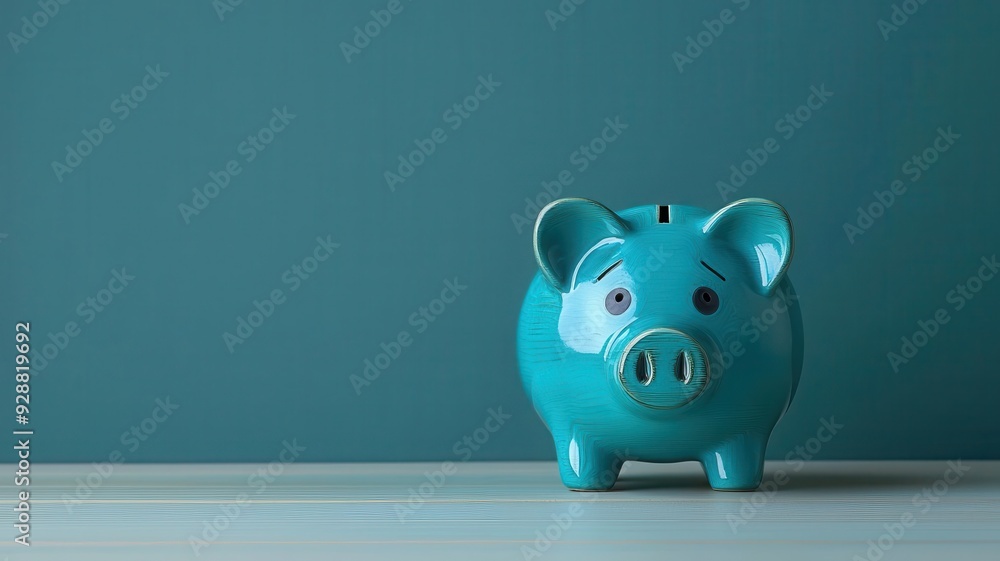 Piggy bank with a sad face, empty savings, 3D illustration Piggy bank with a sad face, empty savings, 3D illustration