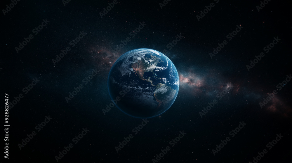 A crystal-clear Earth floating in space, with the colorful auroras of a distant planet in the background, highlighting interstellar exploration and unity, A crystal-clear Earth floating in space, with the colorful auroras of a distant planet in the background, highlighting interstellar exploration and unity,