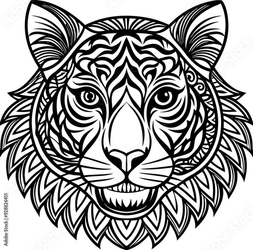 tiger mandala design