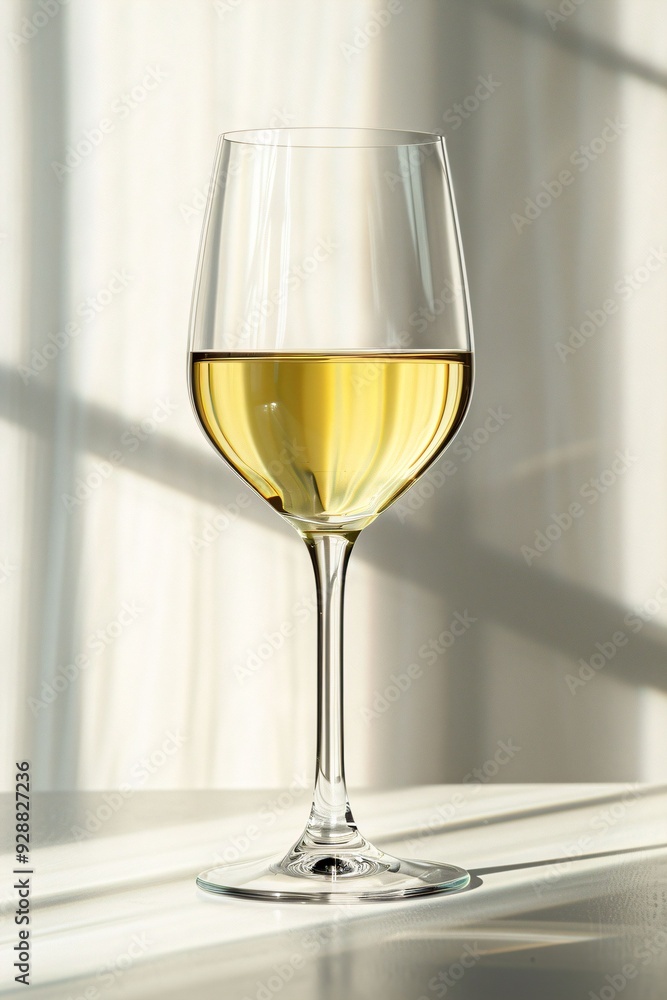 Verre de vin blanc, sur arrière plan flou, ia générative Verre de vin blanc, sur arrière plan flou, ia générative