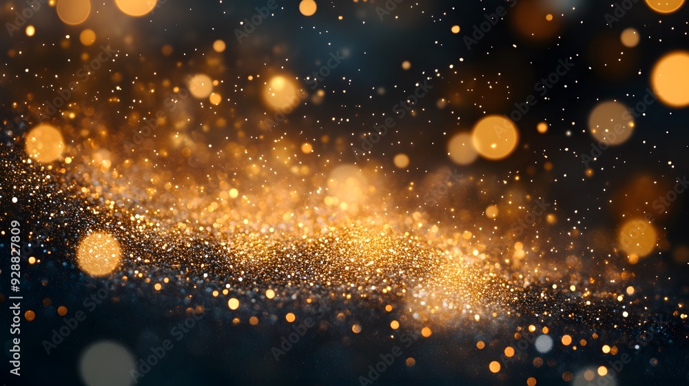 Fototapeta premium Sparkling Golden Glitter Texture