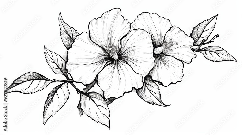 Black Rose of Sharon Tattoo Illustration Black Rose of Sharon Tattoo Illustration