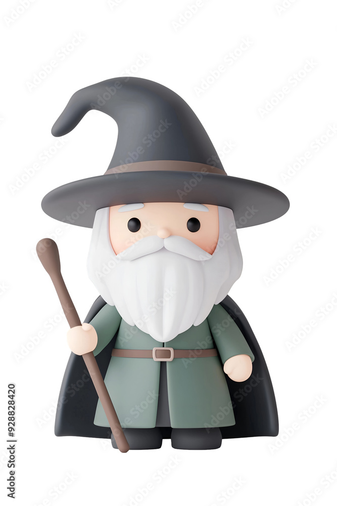 3D Cartoon Wizard Character for Halloween Celebrations 3D Cartoon Wizard Character for Halloween Celebrations