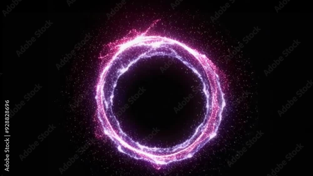 Abstract Pulsing Ring motion graphic element. perfect for background or logo placement. Particle flowing with motion creating a plasma, portal effect or beating heart pulse. 3D render
Abstract Pulsing Ring motion graphic element. perfect for background or logo placement. Particle flowing with motion creating a plasma, portal effect or beating heart pulse. 3D render