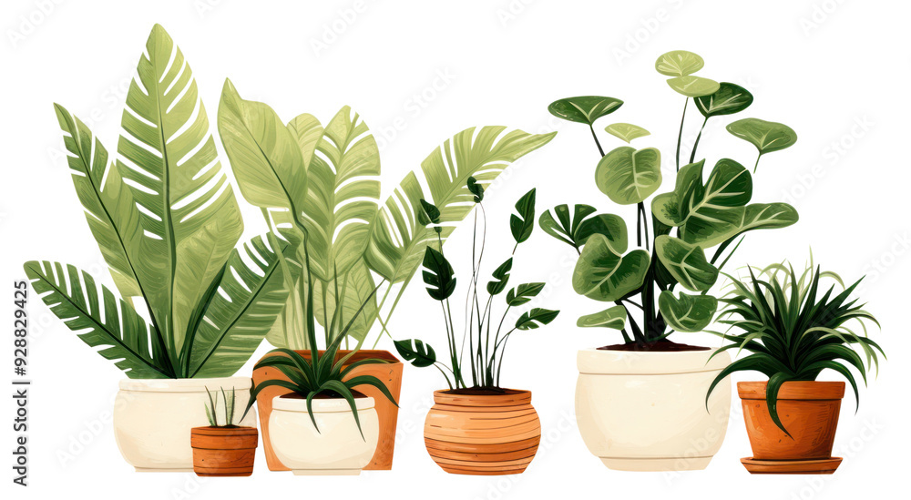 Obraz premium PNG Houseplants houseplant leaf white background.