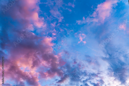 Beautiful landscape clouds sky sunset.