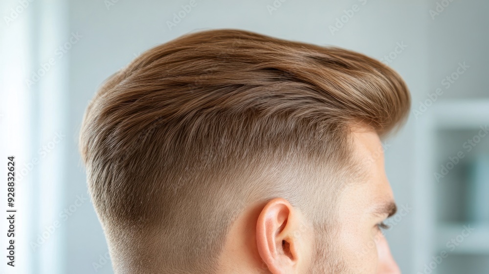 Obraz premium A man is worried about the problem of baldness.