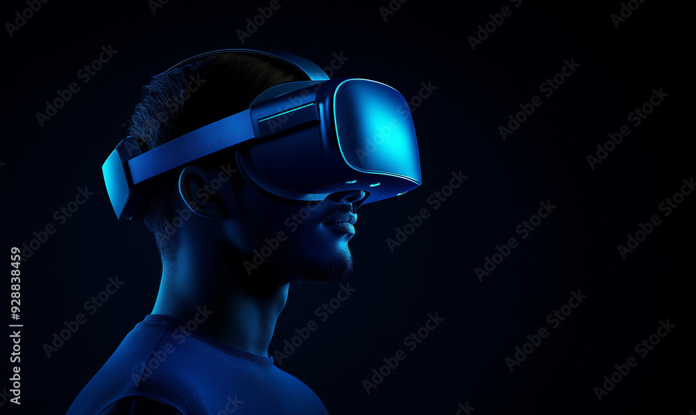 Man with VR glasses Man with VR glasses