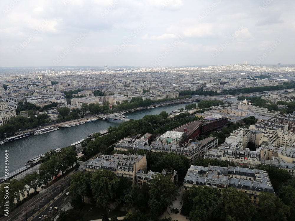 panorama of paris from the eiffel tower panorama of paris from the eiffel tower