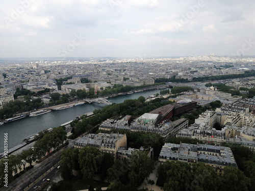 panorama of paris from the eiffel tower