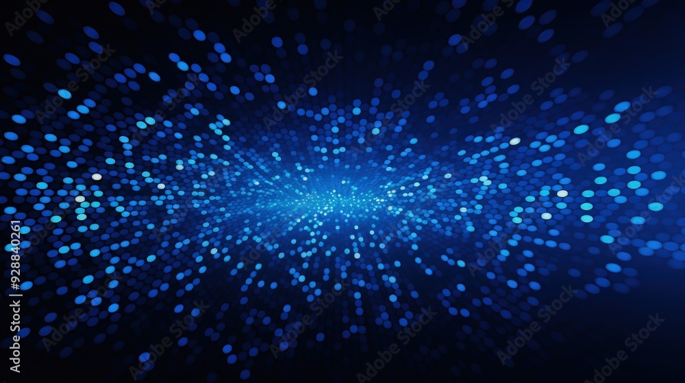 Fototapeta premium Abstract blue light bokeh